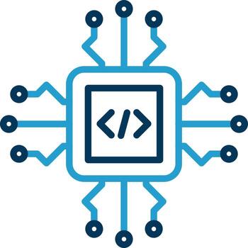 Code Processor Vector Icon Design