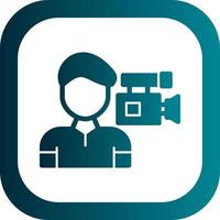 Camera Man Vector Icon Design