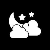 diseño de icono de vector de estrella y luna creciente