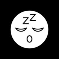 Sleepy Face Vector Icon Design