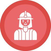 Firefighter Vector Icon Design