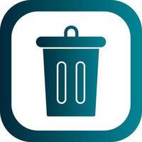 Trash Bin Vector Icon Design