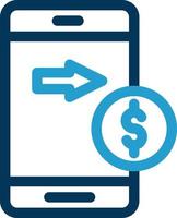 Send Money Mobile Vector Icon Design