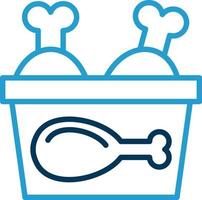 Chicken Bucket Vector Icon Design