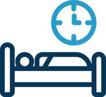 diseño de icono de vector de tiempo de cama