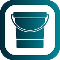 Water Bucket Vector Icon Design