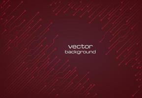 Abstract technological dark red background with elements of the microchip. Circuit board background texture. Vector illustration.