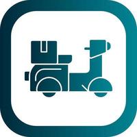 Delivery Bike Vector Icon Design