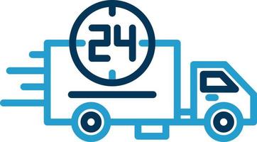 24 Hours Delivery Vector Icon Design