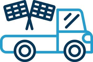 Race Truck Vector Icon Design