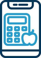 Calorie Calculator Vector Icon Design