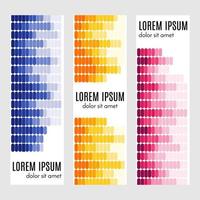 Set of abstract vertical header banners with curved lines and place for text. Colorful backgrounds for web design. Vector illustration