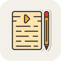 Script Writing Vector Icon Design