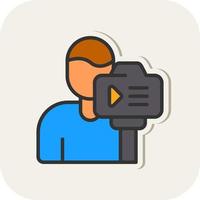 Camera Man Vector Icon Design