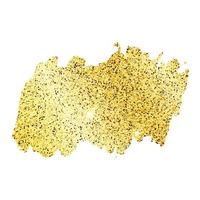 Golden Paint Glittering backdrop on a white background. Background with gold sparkles and glitter effect. Empty space for your text. Vector illustration