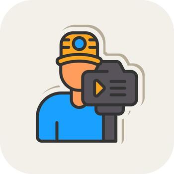 Camera Operator Vector Icon Design