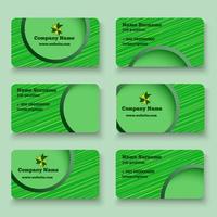 Set of Green Vector Business Card Design