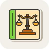 Law Book Vector Icon Design