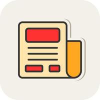 Newspaper Vector Icon Design