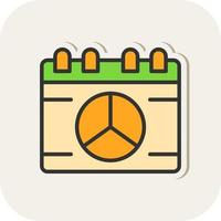 Peace Calendar Vector Icon Design