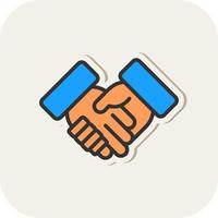 Shaking Hands Vector Icon Design