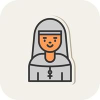 Nun Vector Icon Design