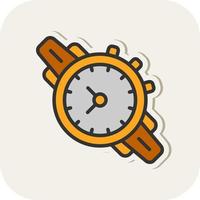 diseño de icono de vector de reloj de pulsera