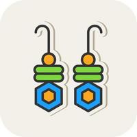 Earrings Vector Icon Design