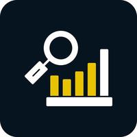 Bar Chart Research Vector Icon Design