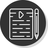 Script Writing Vector Icon Design