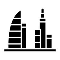 Dubai Scenery Icon Style vector