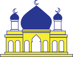 Moschee Symbol. von ein Moschee Symbol isoliert auf Weiß Hintergrund. png