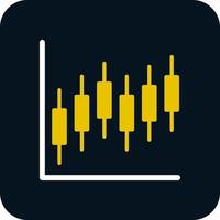 Candlestick Chart Vector Icon Design