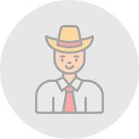 Cow Boy Vector Icon Design