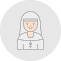 Nun Vector Icon Design