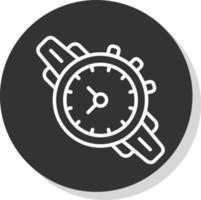 diseño de icono de vector de reloj de pulsera