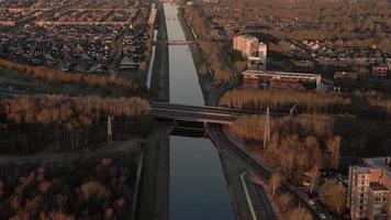 River runs through fields and a community video