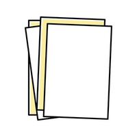 sheet document paper color icon vector illustration