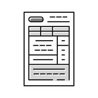 form paper document color icon vector illustration