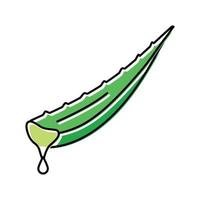 care aloe vera color icon vector illustration