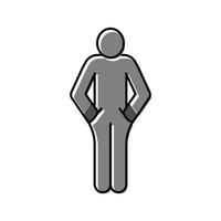 pocket people silhouette color icon vector illustration