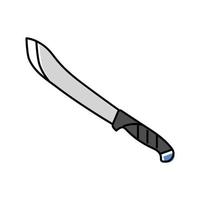 knife beef butcher color icon vector illustration