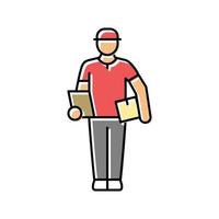 package courier color icon vector illustration