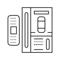 adhesivo vendajes primero ayuda línea icono vector ilustración