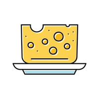 cheese milk product dairy color icon vector illustration