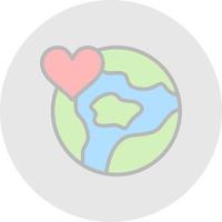 Save The World Vector Icon Design