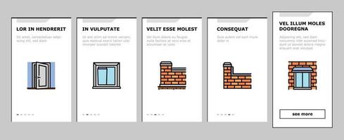 edificio casa estructura inducción íconos conjunto vector