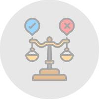 diseño de icono de vector de juicio