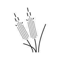 centeno planta comida línea icono vector ilustración