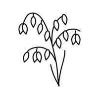 oatmeal plant healthy line icon vector illustration